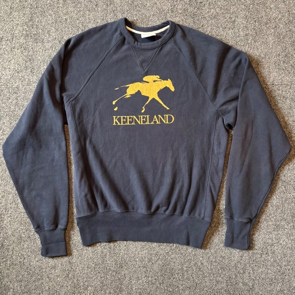 Champion Other - Champion Reverse Weave Keeneland Sweatshirt Navy Blue Gold Horse Racing Small